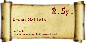 Uracs Szilvia névjegykártya
