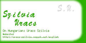 szilvia uracs business card